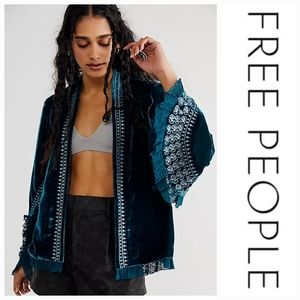 Free People Scarlett velvet bed jacket